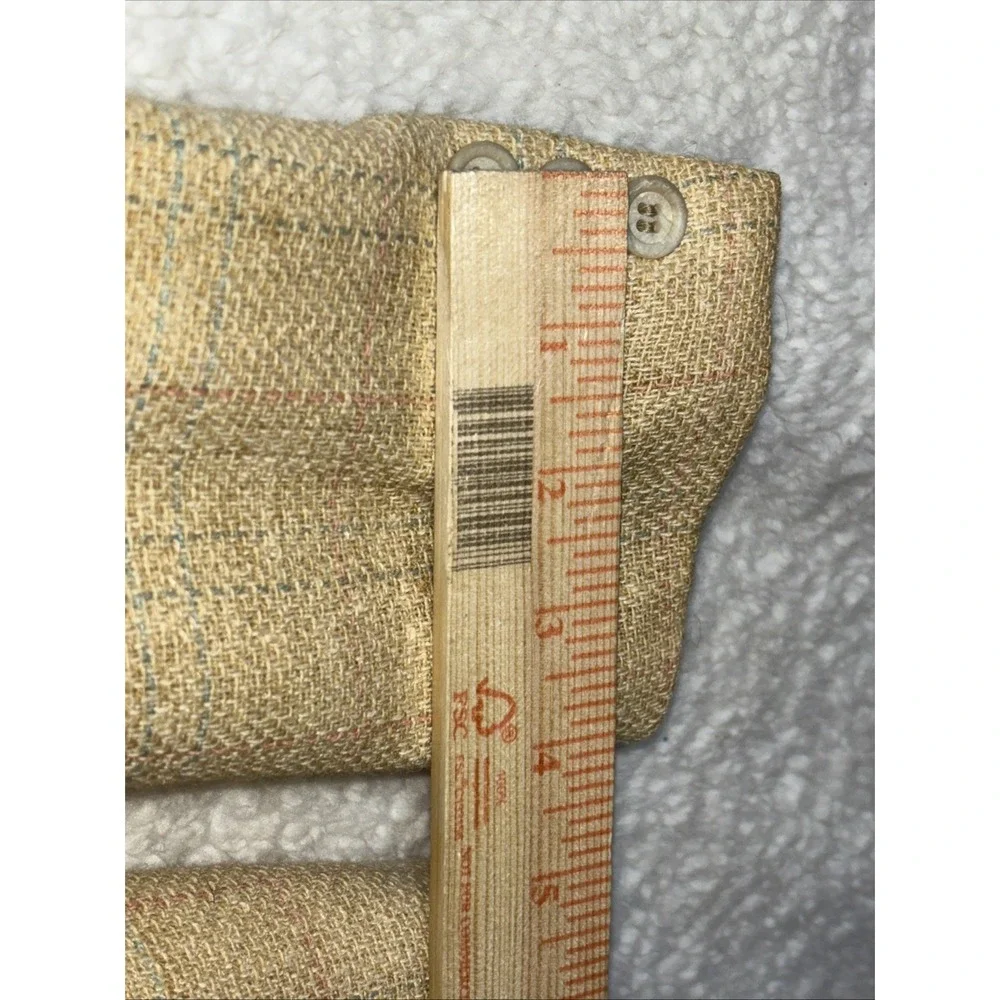 Vtg Country Britches Women Coat Size pit to pit 34Plaid Beige‎